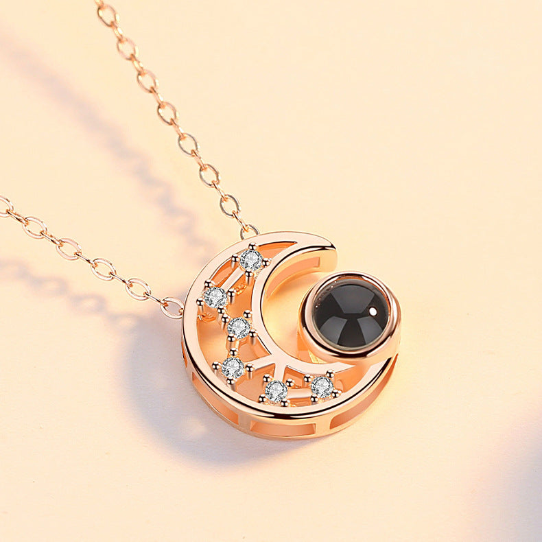 Star Moon Projection Necklace