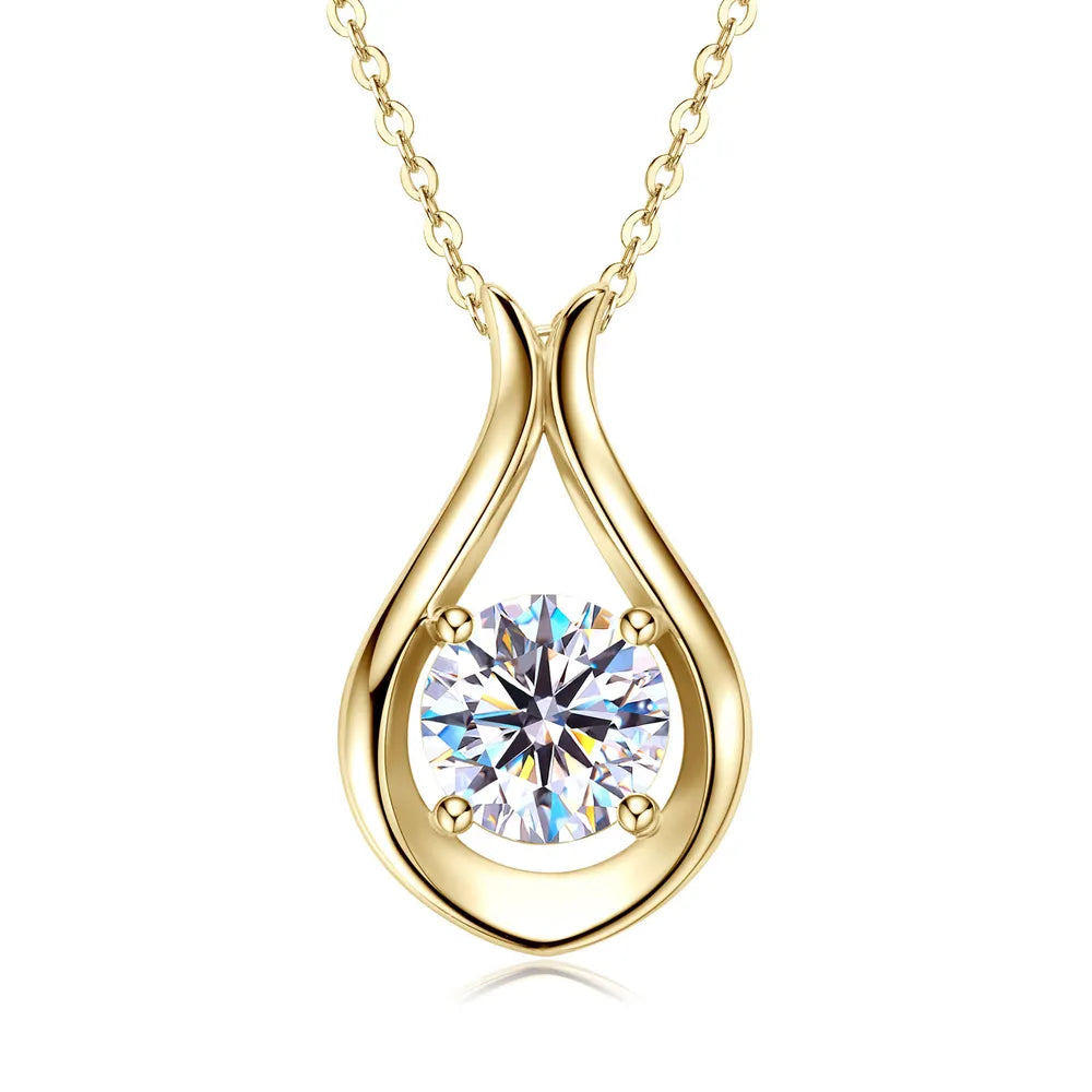 2 Carat Moissanite Sterling Silver Necklace