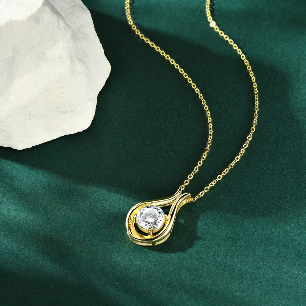 2 Carat Moissanite  Sterling Silver Necklace