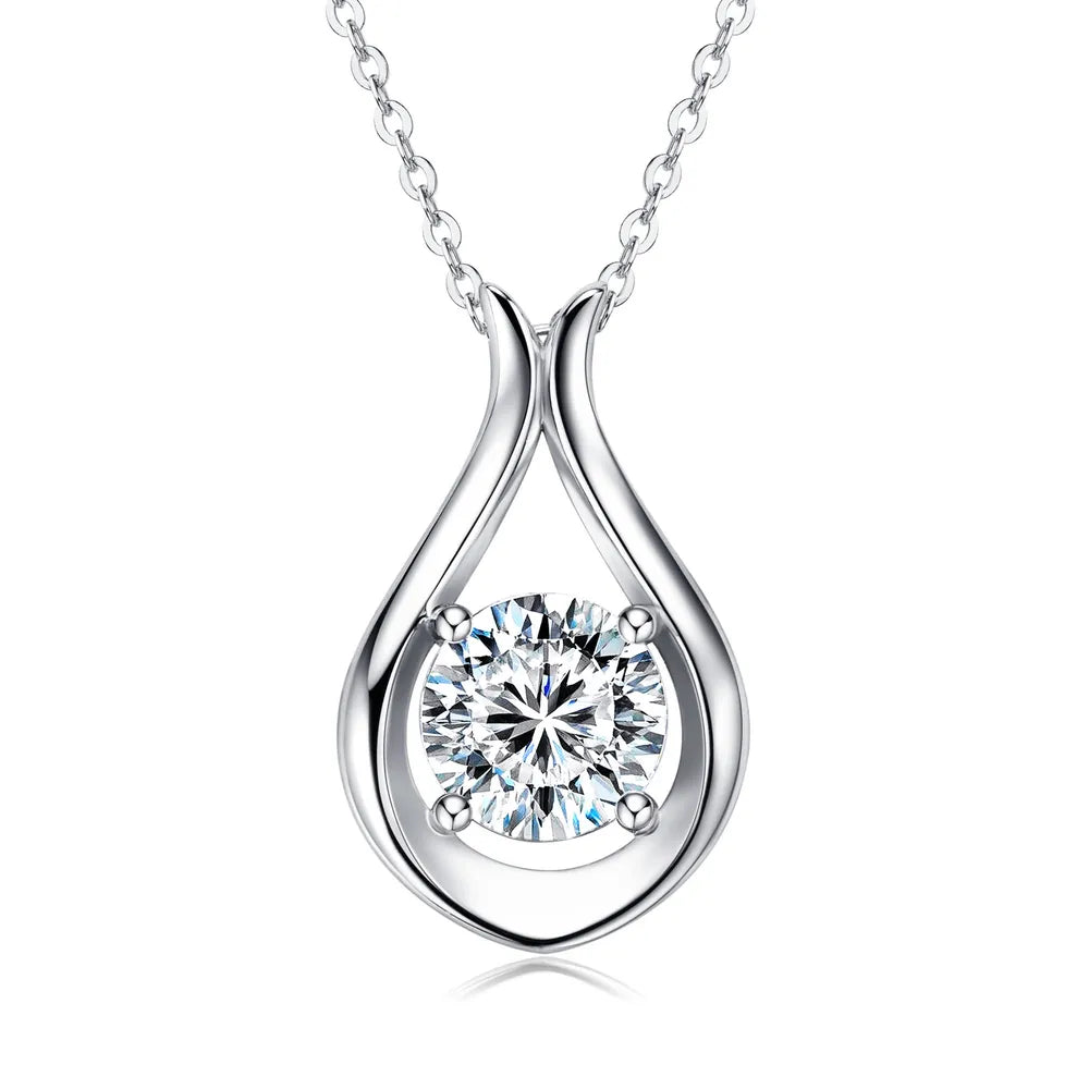 2 Carat Moissanite  Sterling Silver Necklace