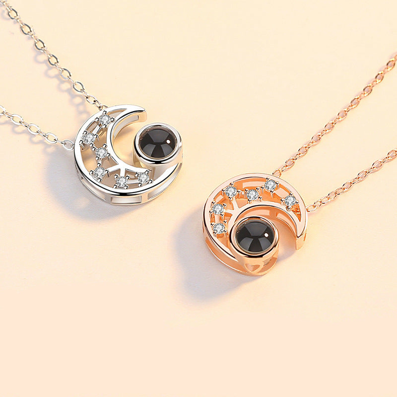 Star Moon Projection Necklace