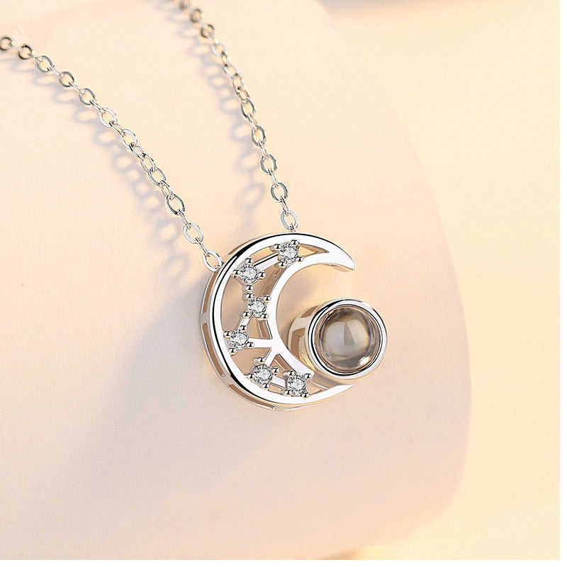 Star Moon Projection Necklace