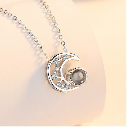Star Moon Projection Necklace