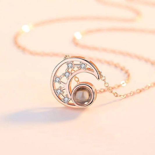 Star Moon Projection Necklace