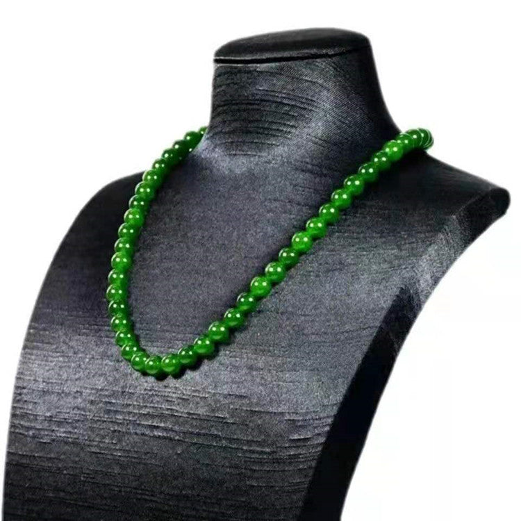 Pearl and jade necklace