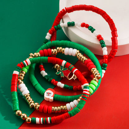 Gold elk bell Christmas bracelet
