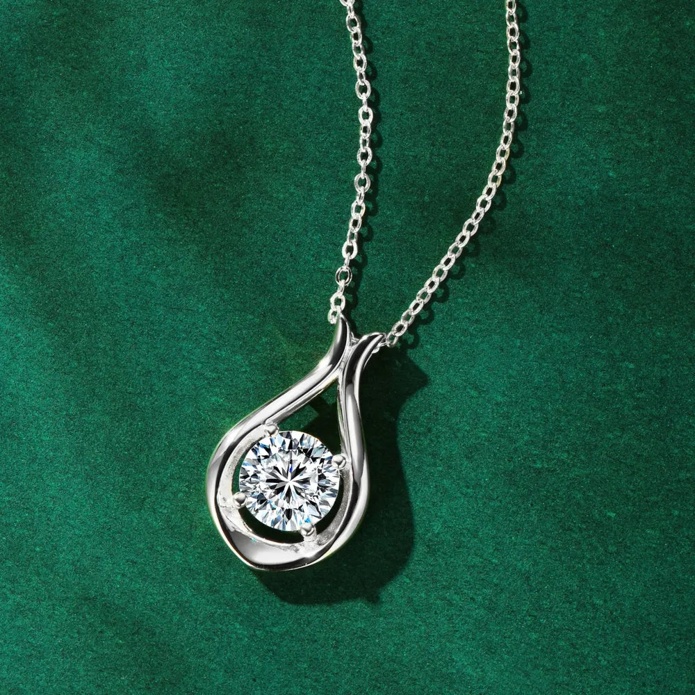 2 Carat Moissanite  Sterling Silver Necklace