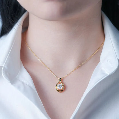 2 Carat Moissanite  Sterling Silver Necklace
