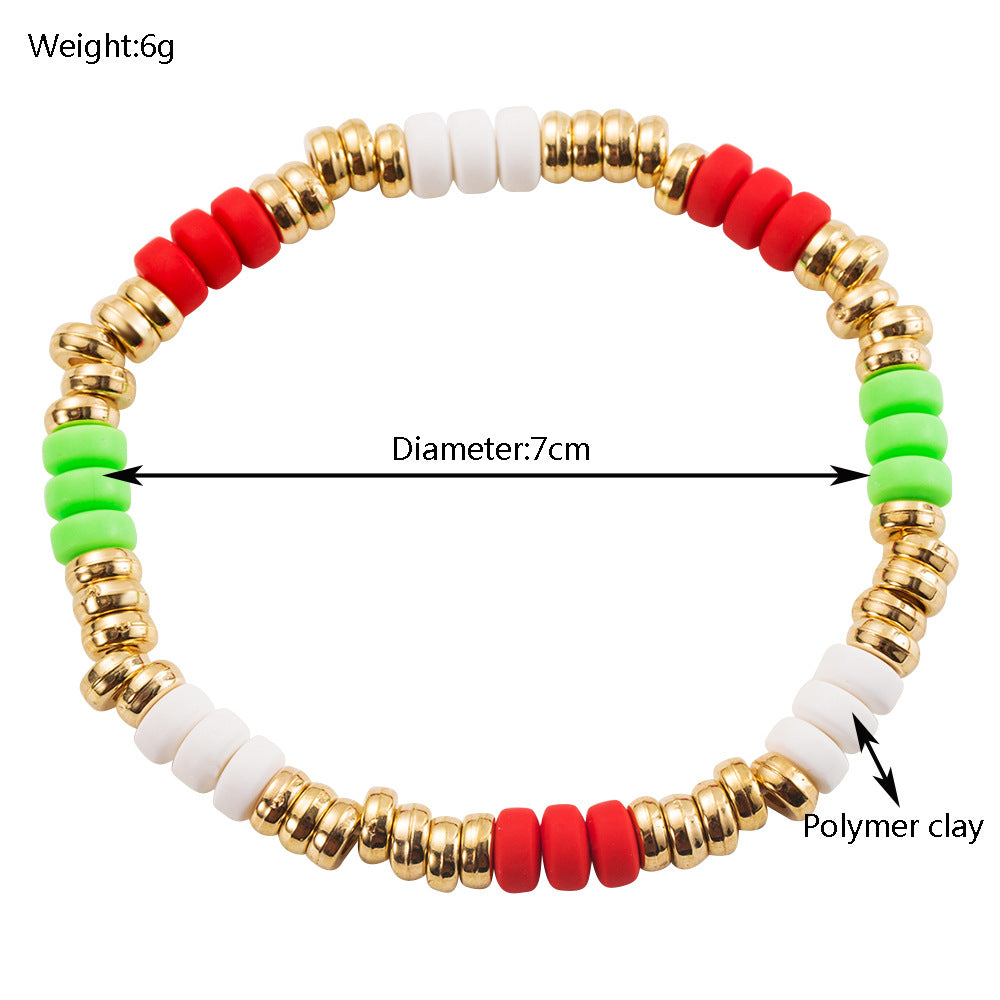 Gold elk bell Christmas bracelet