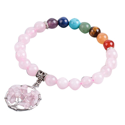 Natural colored crystal jewel bracelet