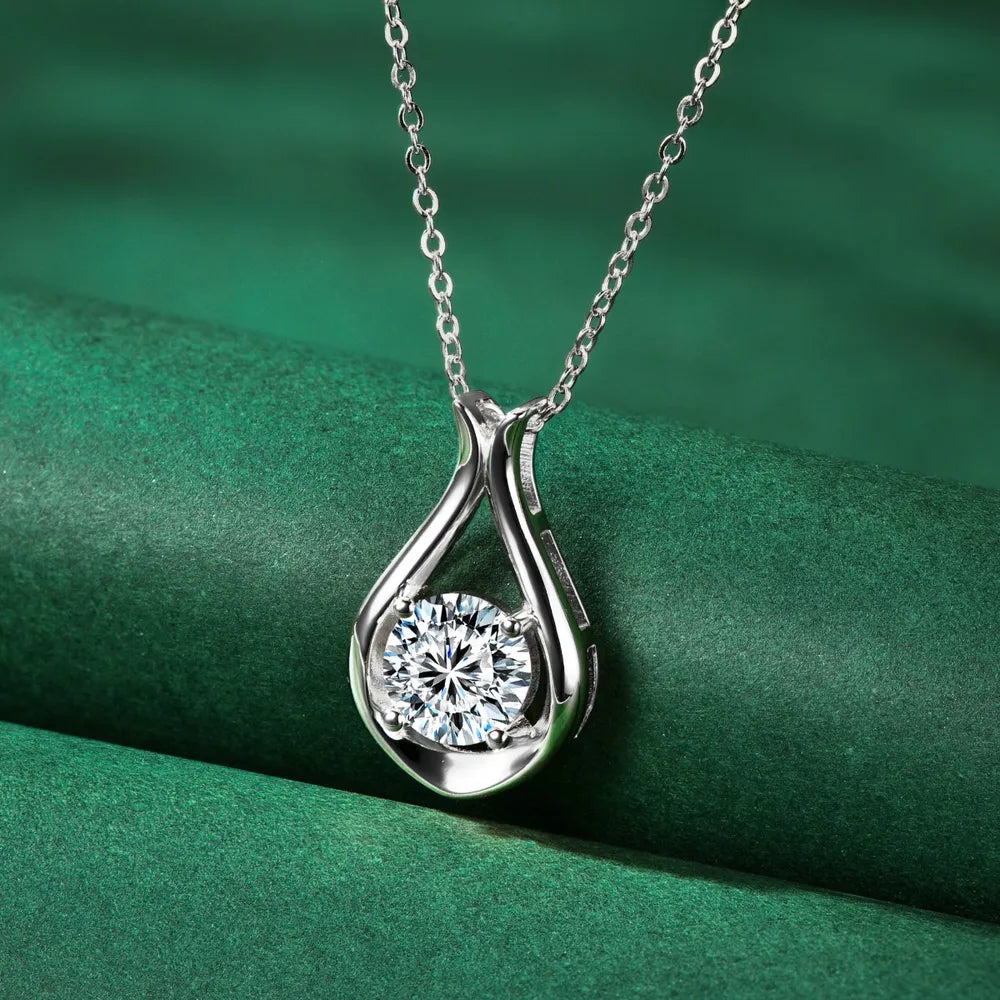2 Carat Moissanite  Sterling Silver Necklace