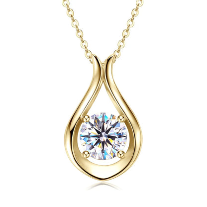 2 Carat Moissanite  Sterling Silver Necklace